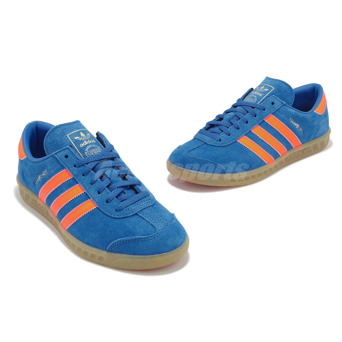 スニーカー adidas Hamburg Blue Orange IH5471 adidas Originals Hamburg W Blue Bird Solar Orange Women