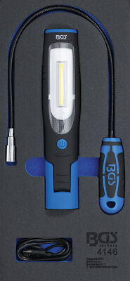 BGS-4146 Werkstattwageneinlage 1/3: Handlampe und Magnetheberlampe 3-tlg.