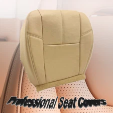 Driver Bottom Leather Seat Cover For 2007 - 2014 Chevy Silverado Tan cashmere US
