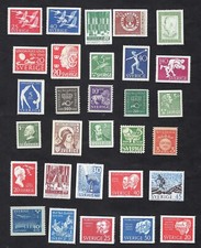 SUEDE: lot de 30 timbres (1920-50) neufs **, MNH, , VF Très Beaux, cote 44€