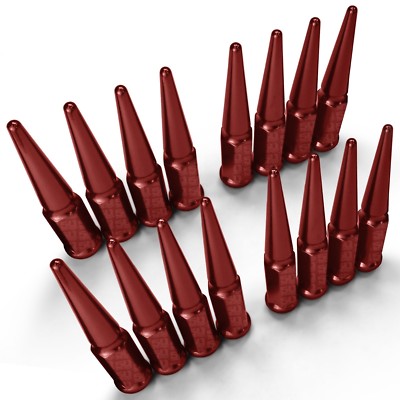 Red 1/2''-20 Extra Long Spike Lug Nut Wheel Stud for 1987-2004 Dodge Dakota