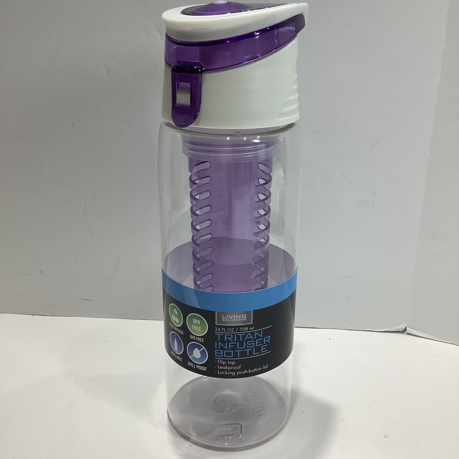 Tritan Infuser Water Bottle 24 fl oz Purple, New With Tags