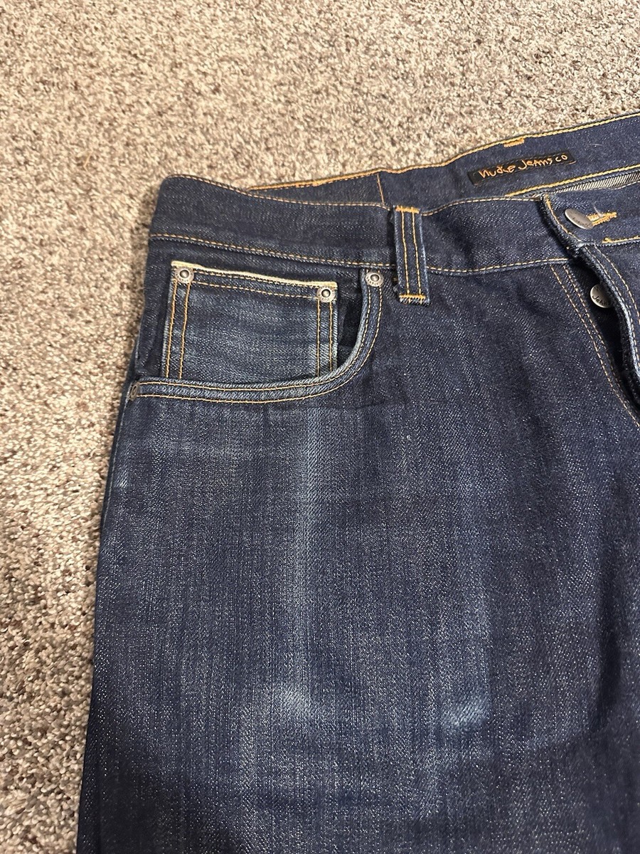 パンツ Nudie Jeans Steady Eddie 33 x 32 Nudie Jeans Steady Eddie Mens 33x32 (33x29.5 Actual) Navy