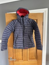 Rab Women Microlight Alpine Jacket Size 10 Steel Grey Rrp £210.