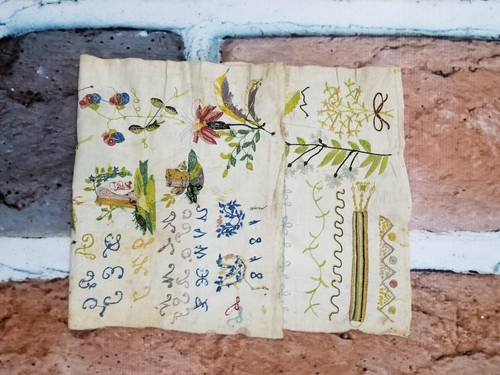 Antikes französisches Handarbeitsmuster aus dem 18. Jahrhundert 56 x 27 cm - Bild 10 von 10