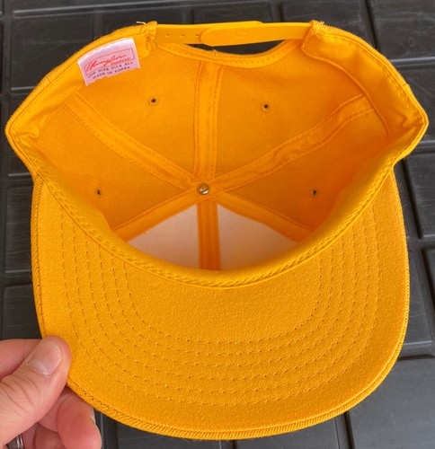 Cappello berretto snapback Youngan oro giallo massiccio bianco nuovo senza etichette vintage anni 80 90 misto lana - Foto 8 di 9