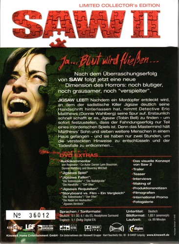 Saw 2 , 2 Disc - strong limited Mediabook Edition , uncut / r-rated , new - Picture 2 of 2