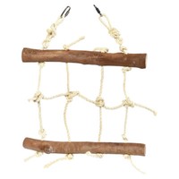 Duvo+ Kletternetz Javaholz VöGel Braun 40X35X3 Cm Klettern Spielen Sisalseil