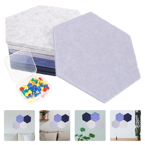 Lot de 12 tableaux d'affichage en feutre pour murs - Planning en liège - Autocollants muraux - Puzzle Lot de 12 tableaux d'affichage en feutre pour murs - Planning en liège - Autocollants muraux - Puzzle