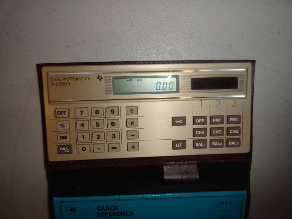 Texas Instruments TI-2200 II Calculator Checkbook Wallet - Image 3 of 4