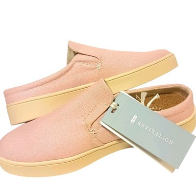 Revitalign Sneaker Women's 9.5D Pink Orthotic Denim Sparrow Slip On Shoes