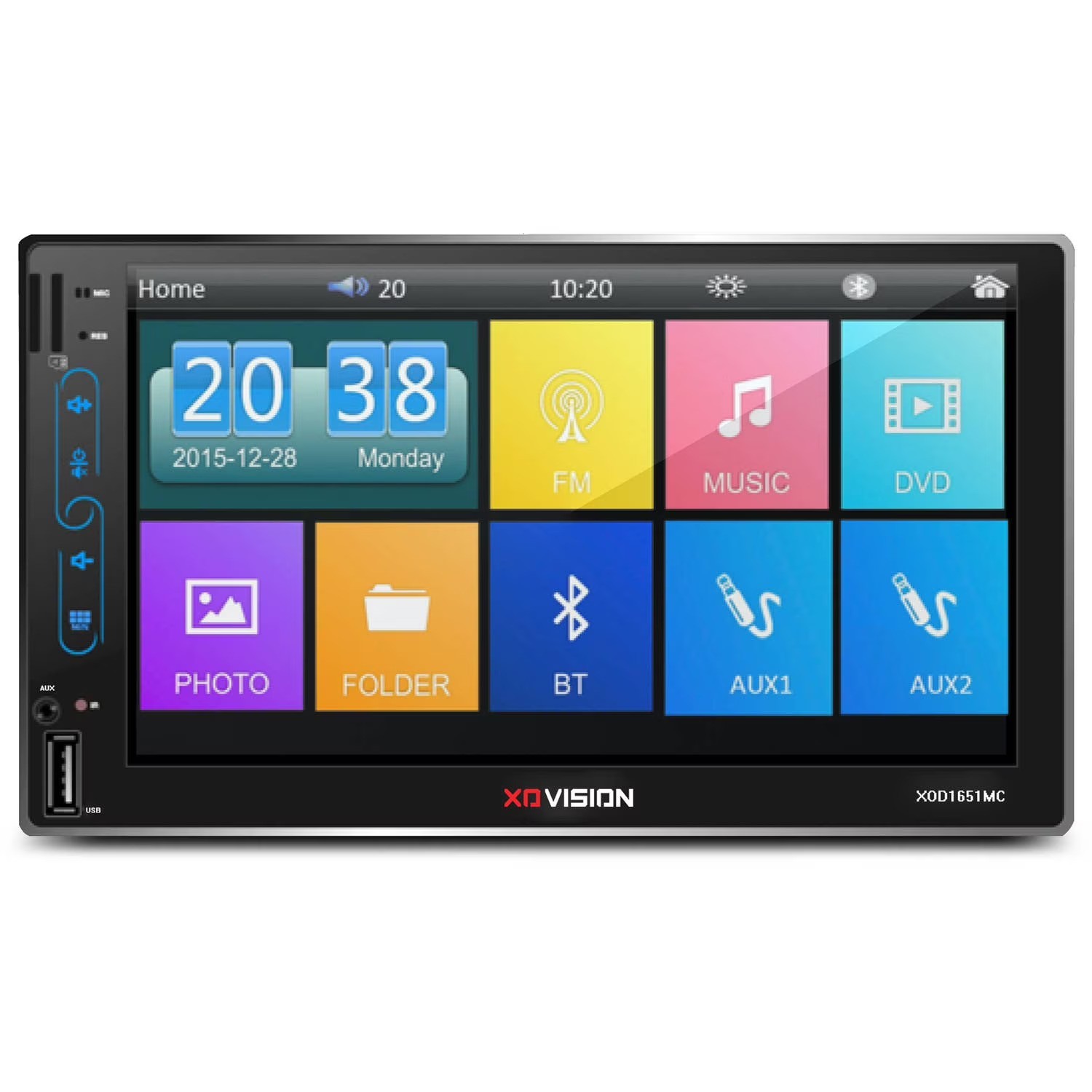XO VISION 6.2" double 2 DIN CD DVD MP3 USB Bluetooth Touchsc
