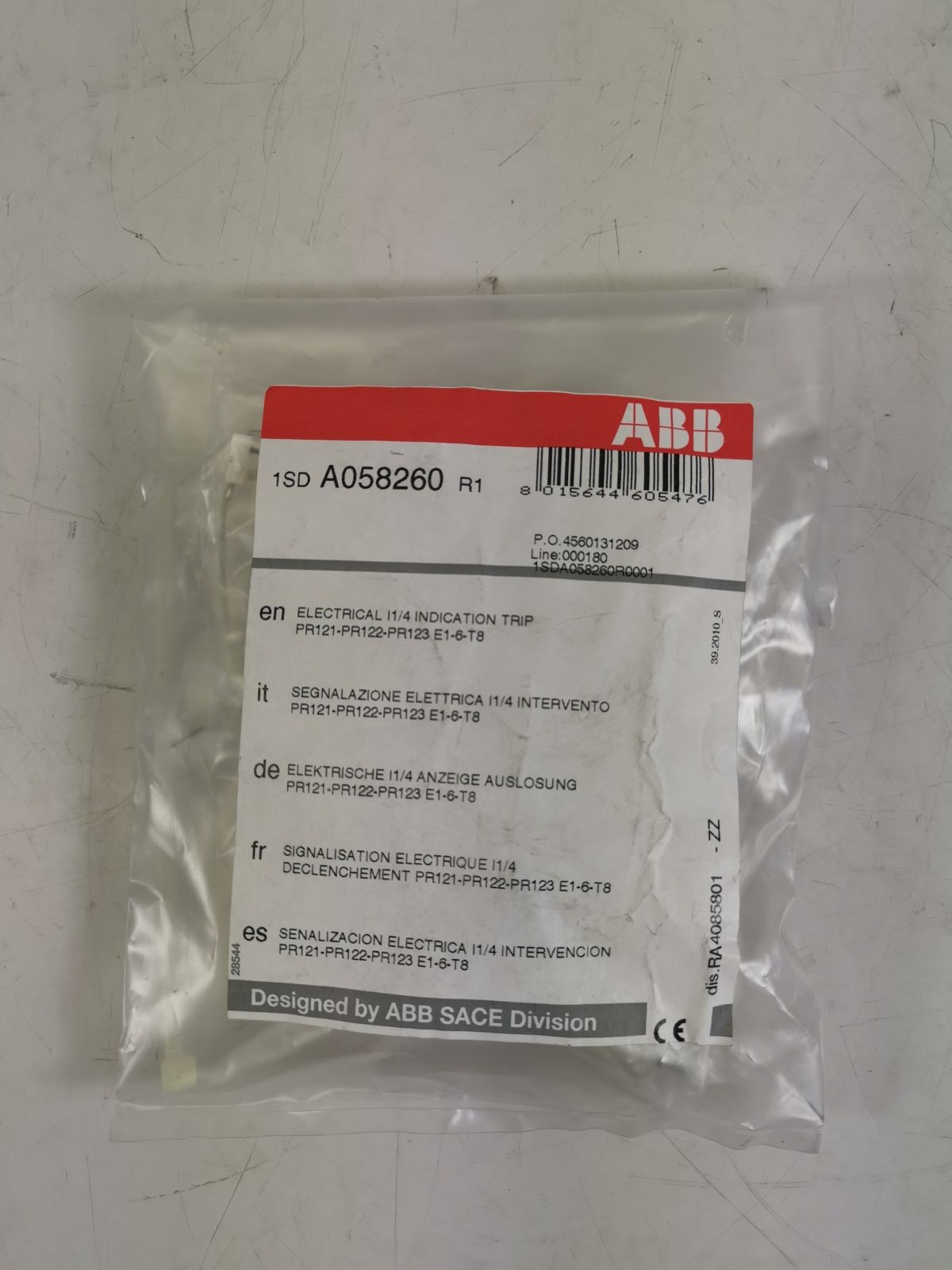 ABB PR121-PR122-PR123 E1-6-T8 / A058260 Micro Switch Trigger Indicator NEW