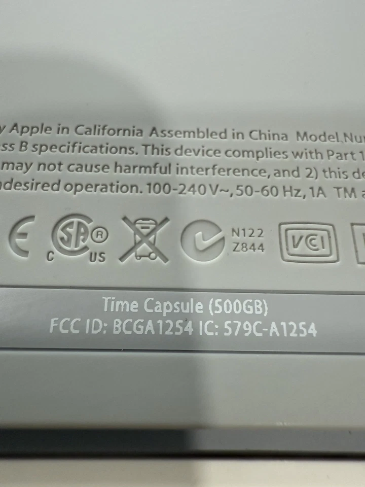 Apple Time Capsule A1254 500GB Wi-Fi Router Backup Storage – Tested Works Great - Image 4 of 4