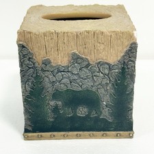 Cabelas Woodland Tissue Box Cover Ken Davis Art Rustic Cabin Decor Bears Trees