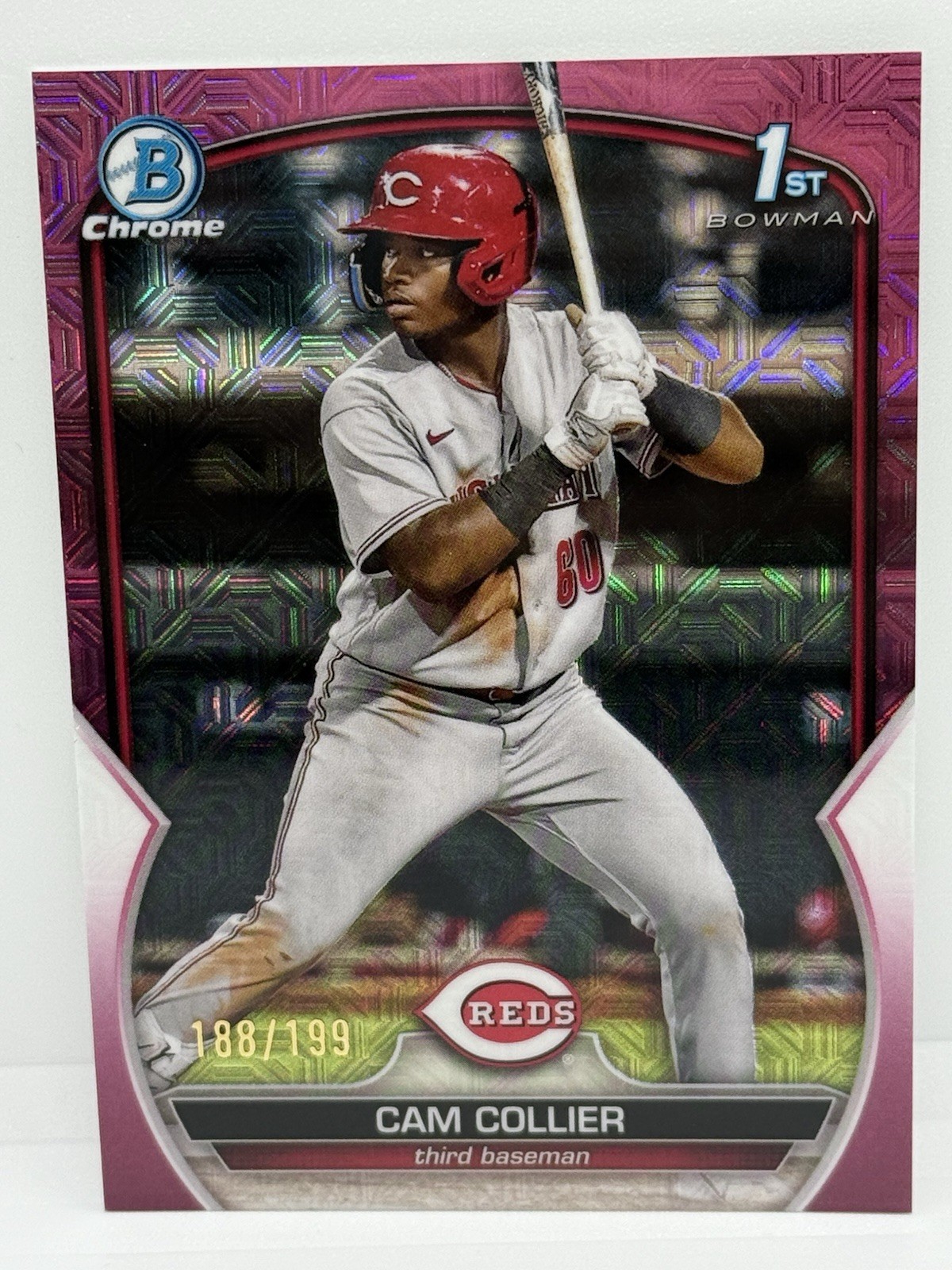 2023 Bowman - Chrome Prospects Cam Collier #BCP-125 Pink Mojo Refractor /199 (RC