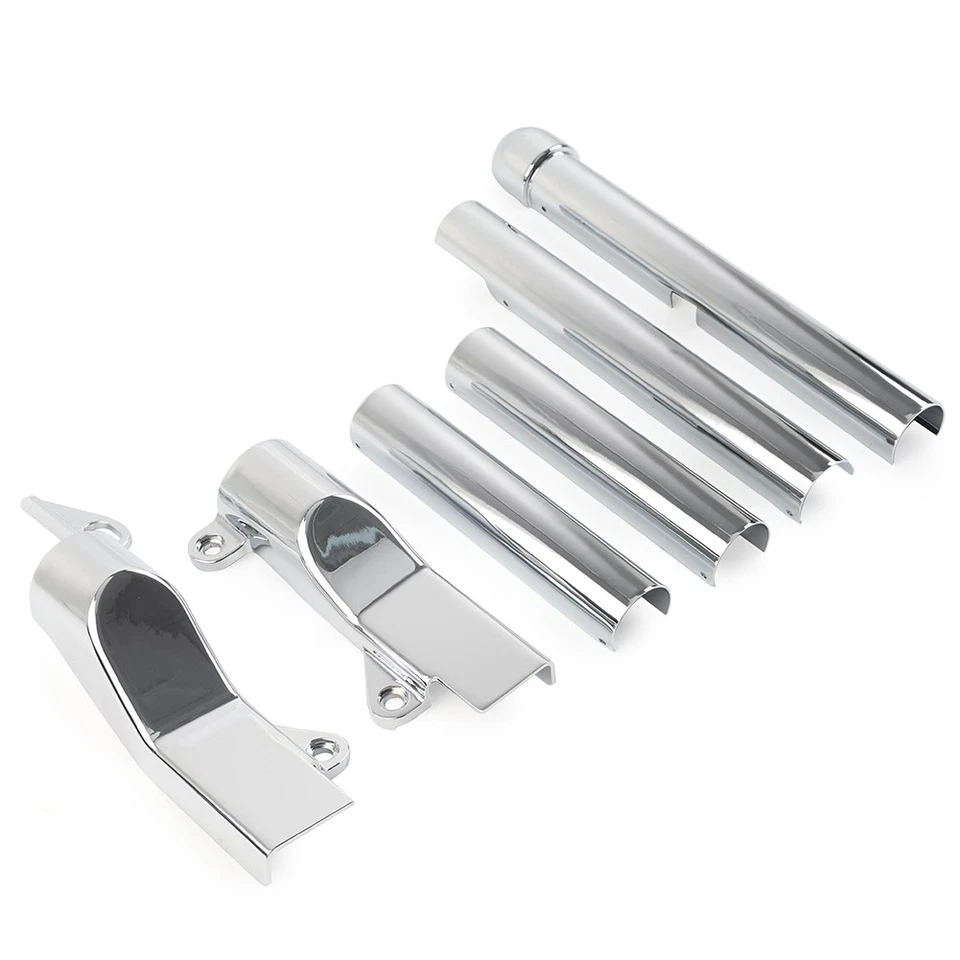 Cubiertas de tubo de basculante trasero cromadas 6 piezas para Harley Davidson Softail 2000-2007 Foto 4 de 4