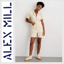 NWOT Alex Mill Standard Short Jumpsuit in Oatmilk Size XS Retail 178