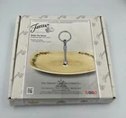 Fiesta Ivory Christmas Tree Single Tier Tidbit Tray Server Plate w/ Hardware