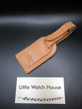 LOUIS VUITTON Leather Luggage Name Tag Travel Bag Charm Light brown From Japan