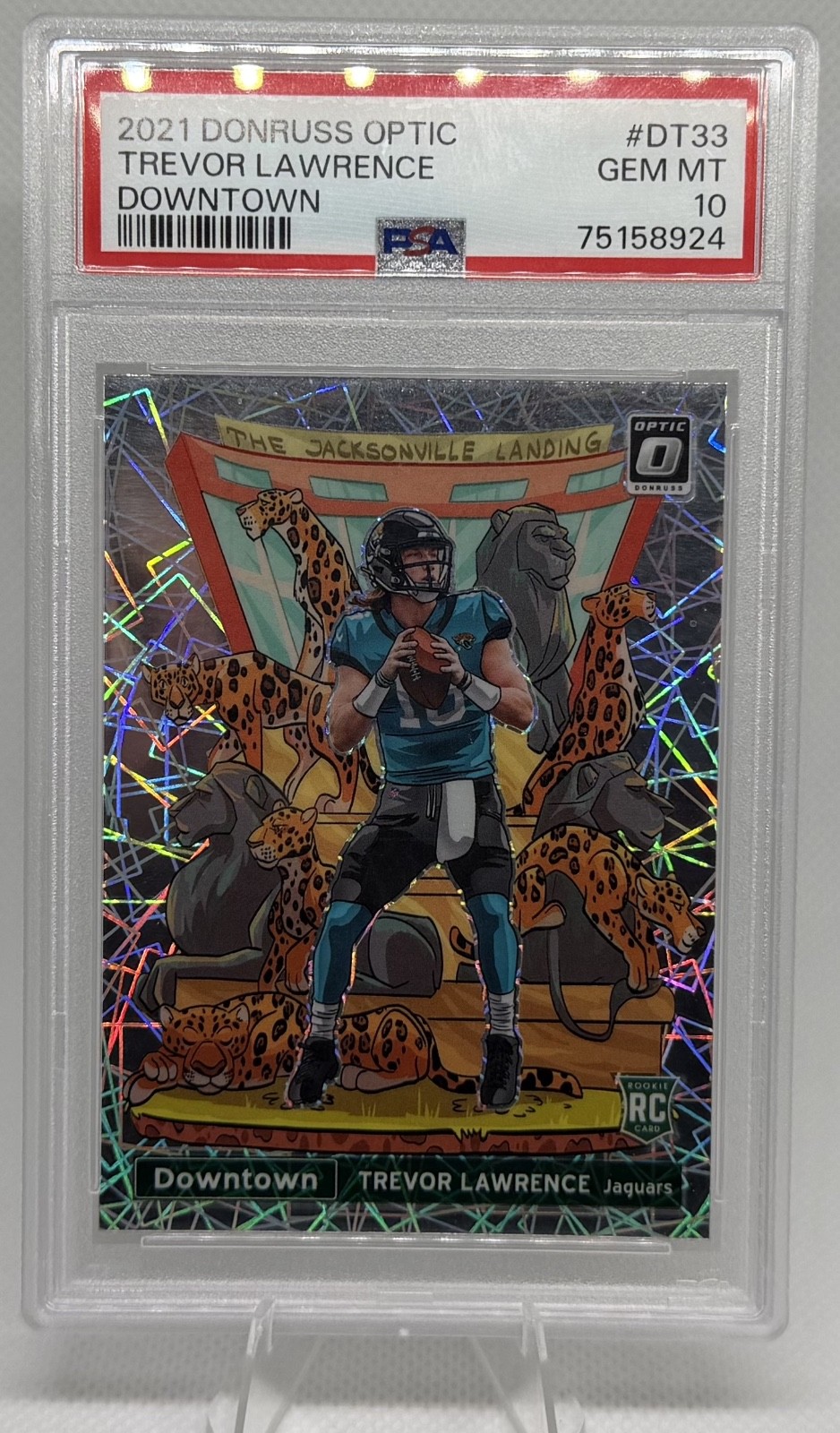 2021 Panini Donnruss Optic Rookie Downtown Trevor Lawrence PSA 10!