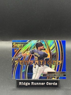 2024 Panini Select JACKSON CHOURIO Rookie Sensations Blue Prizm #/49 BREWERS