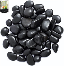 Ciottoli, 2-4 Cm Ciottoli Nero Da Giardino, 1Kg Pietre Decorative, Pietre Decora