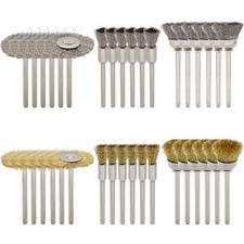 36-Piece Wire Brush Set - Metal Rust Removal, Polishing, Cleaning - Shaft 1/8...