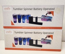 Lot of 2 Crafts Battery Operated Tumbler Spinner