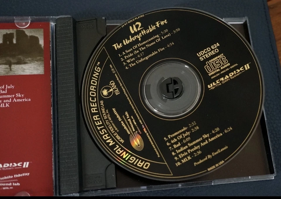 U2 - THE UNFORGETTABLE FIRE - Original Master Recording - MFSL - Ultradisc - Image 4 of 4