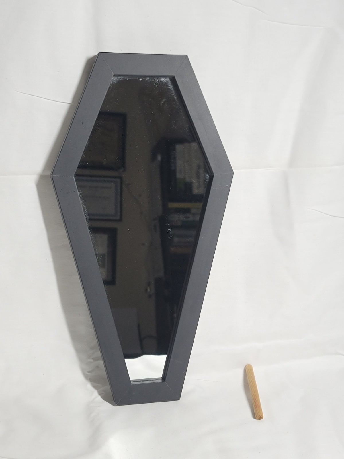 Gothic Decor Coffin Mirror - Wall Mounted, Tabletop, Home Mirror, All Rooms, BLK