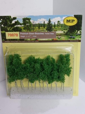 MP Scenery Products 70070 - Premium Green Branches 2'' to 2.5'', 14/pk