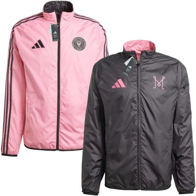 2025 Inter Miami Reversible Anthem Jacket adidas Pink & Black