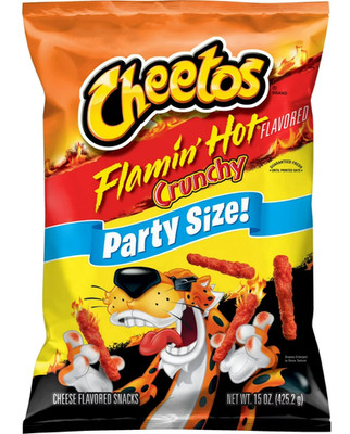 Cheetos Crunchy Cheese Flavored Snacks Flamin Hot Party Size 15 oz Bag