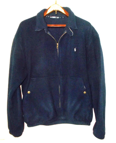 Vintage Polo by Ralph Lauren Full-Zip Warm Fleece Navy Jacket Men's  L