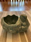 Vintage McCoy Blue Frog Planter with Lotus Base