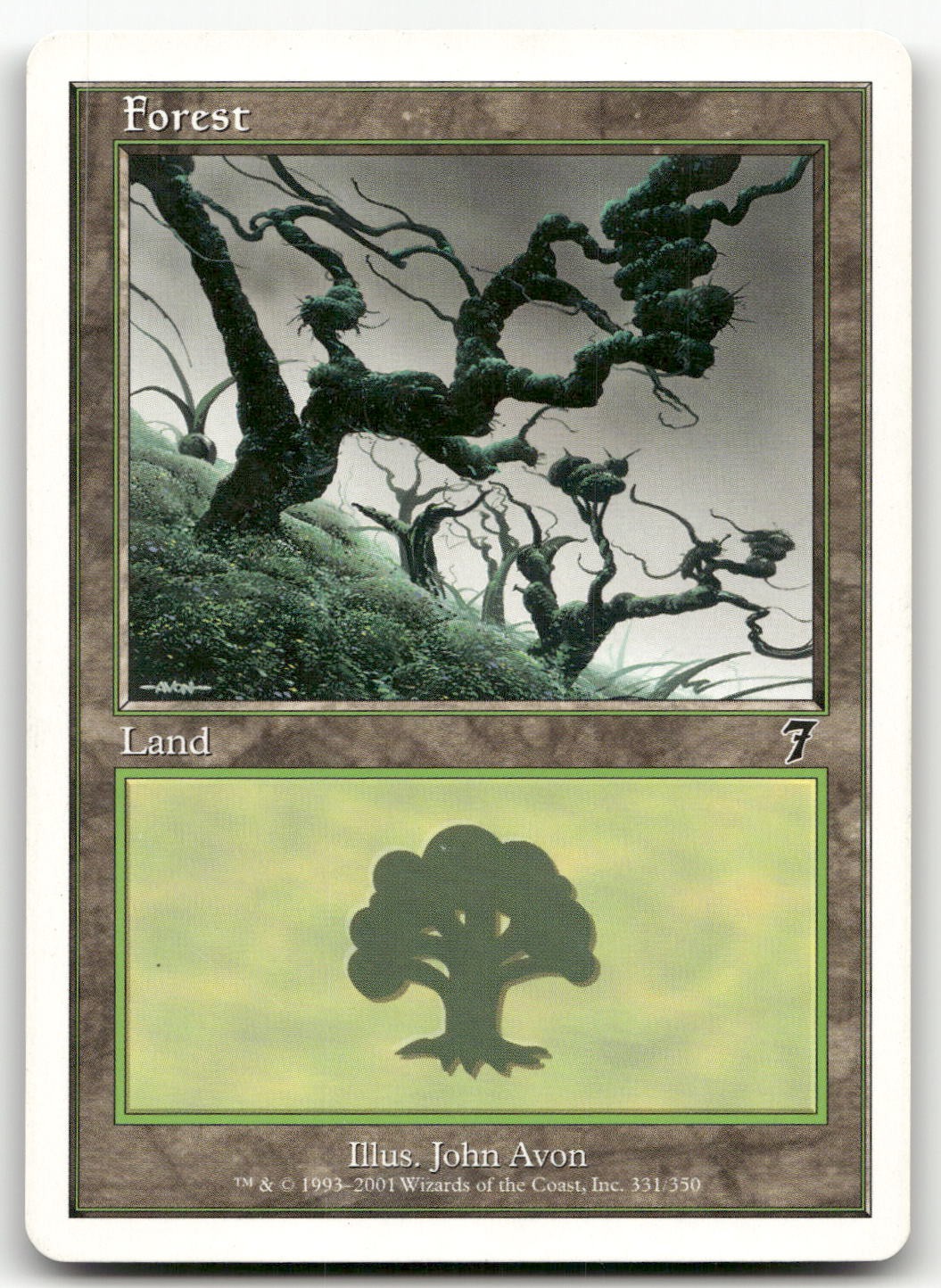 Forest (331) #331 (MP) 7th Edition 7ED Magic MTG