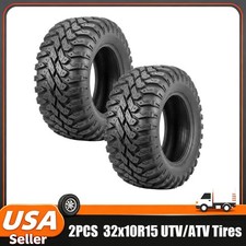 Set 2 32x10-15 ATV Tires 32x10x15 Heavy Duty 32x10R15 8PR UTV All Terrain Tires