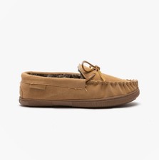 Image of Hush Puppies ACE Mens Suede Slip-On Warm Lining Moccasin Slippers