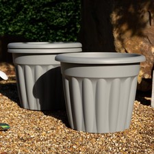 Wham Vista 3 x 50cm Recycled Plastic Garden Planters | Weather Resistant | UK
