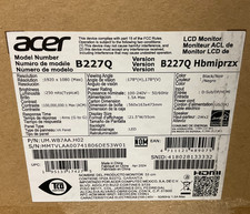 Acer Vero B227Q 21.5" LCD Monitor 1080p UM.WB7AA.H02       Open Box 