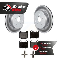 Rear Coat Disc Brake Rotors Ceramic Pad Kit For 2008-2014 Subaru Impreza WRX STI