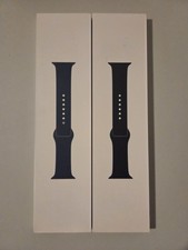 2 Pack-Genuine Apple Watch Sport Band 45mm, S/M/L for Series 8/9 -Black  Blue