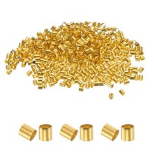 500Pcs Tube Crimp Beads 2x2mm Crimp Beads for Jewelry Making Gold