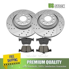 Rear Drilled Brake Rotors + Pads for Mitsubishi Eclipse Cross Outlander/PHEV