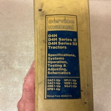 Cat Caterpillar D4h & Ii Iii Service Shop Repair Manual Tractor Bulldozer Dozer