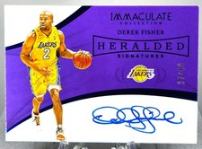 2018-19 Immaculate Basketball Derek Fisher Heralded Signatures Auto /49