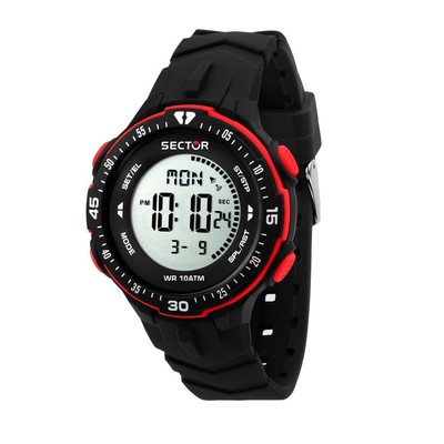 Armbanduhr SECTOR EX-26 Digital Herren Schwarz Rot Multi-Funktions R3251280001
