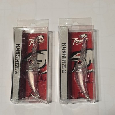 Phantom Banshee BN-5 Crankbait Fish Shape Clear/Red 8-10ft Diver lot of 2