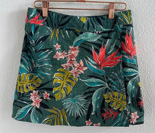 Rip Skirt Hawaii Tropical Print Adjustable Wrap Skirt Size S Length 19"